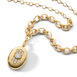 Special Edition Oval Locket with Vintage Diamonds