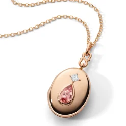 Special Edition Padparadscha Sapphire and Diamond Locket