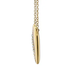 Special Edition Slim Heart Necklace with Scattered Vintage Diamonds