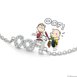 Sterling Silver and White Sapphire “OOF” Bracelet