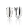 Sterling Silver Large Perseverance Sculptural Fish Huggie Earrings