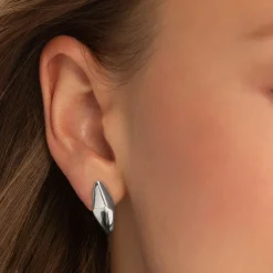 Sterling Silver Large "Points North" Earring