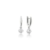 Sterling Silver "Points North" Earrings with Rock Crystal