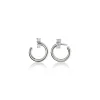 Sterling Silver Small "Galaxy Wrap Hoop" Earring with White Sapphires