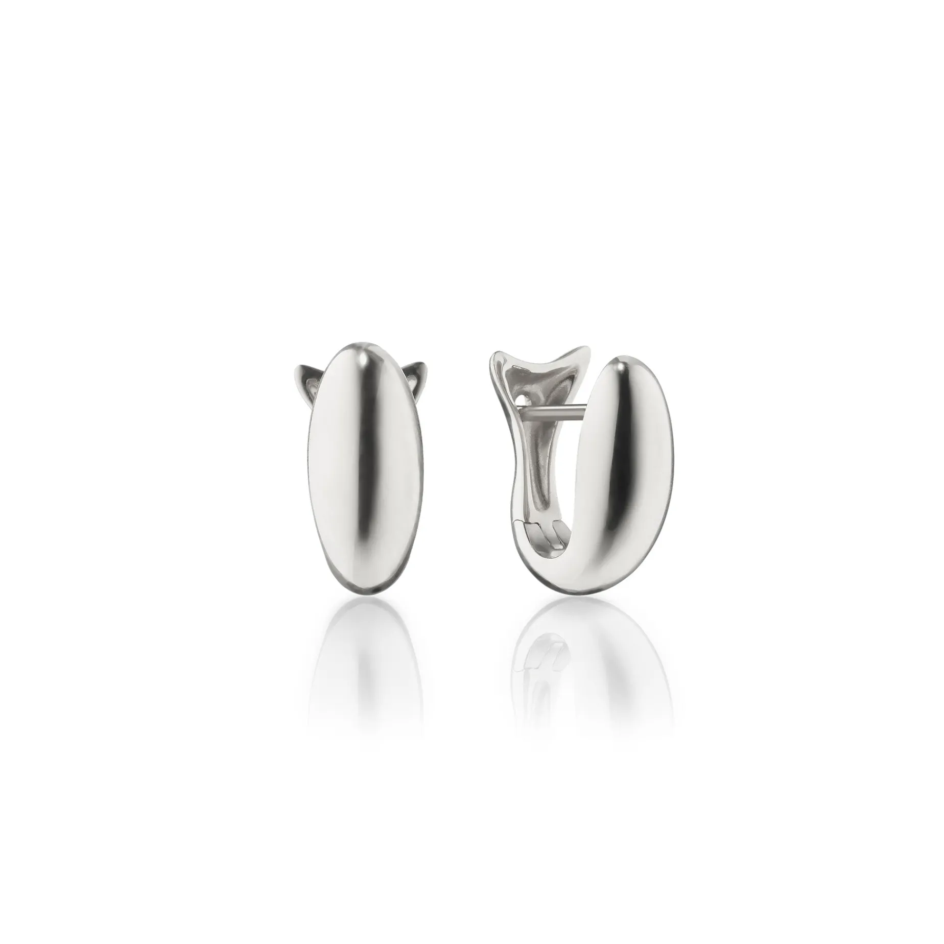 Sterling Silver Small Perseverance Huggie Earrings