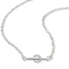 Strength Arrow Petite Poesy Sterling Silver Necklace