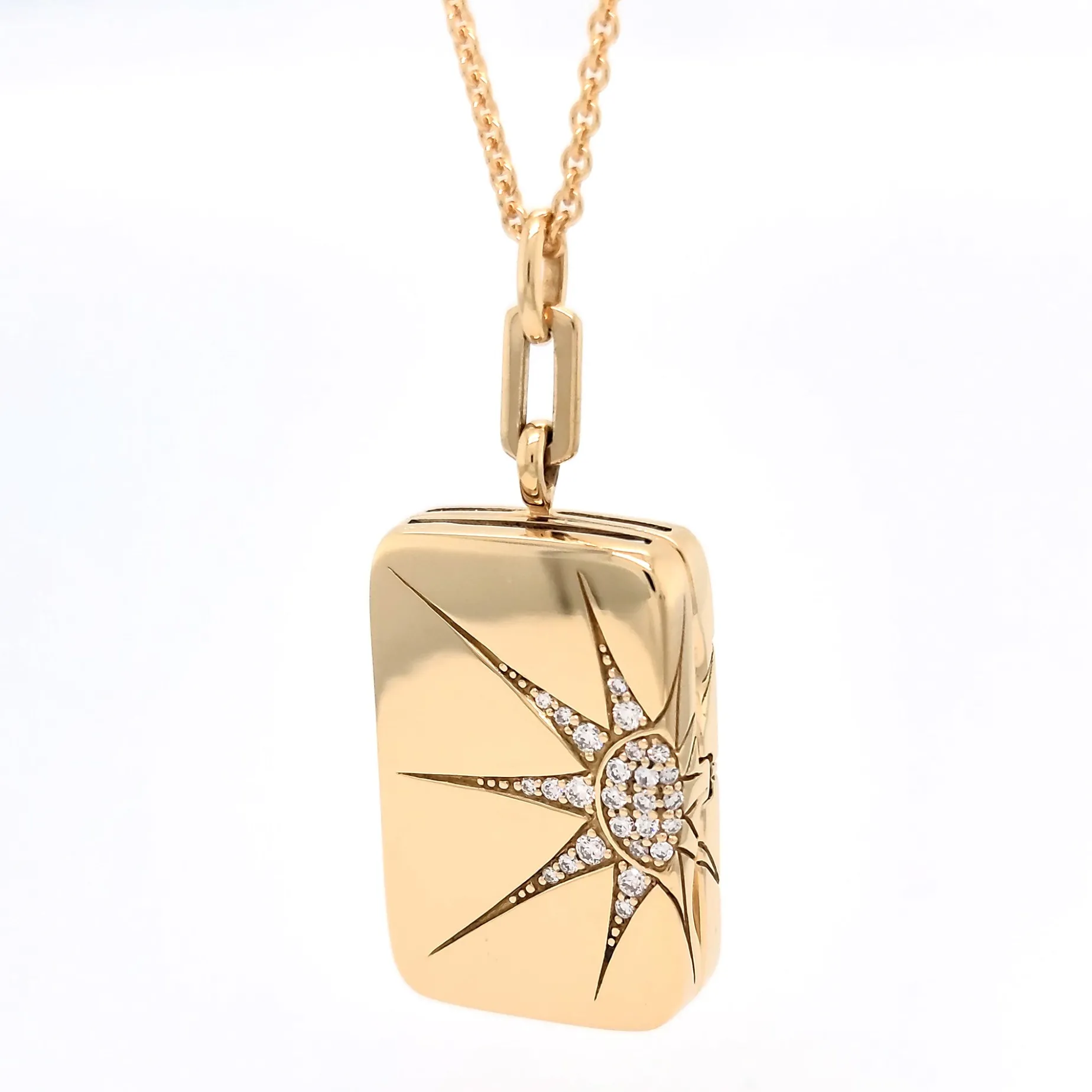 Sun and Star Diamond Locket