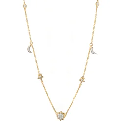 Sun, Moon and Stars 18" Necklace