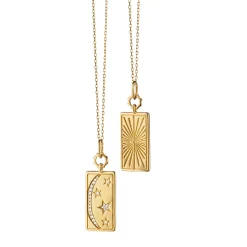 Sun, Moon and Stars Medallion with Diamonds
