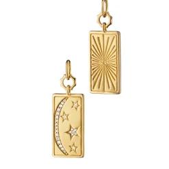 Sun, Moon and Stars Medallion with Diamonds