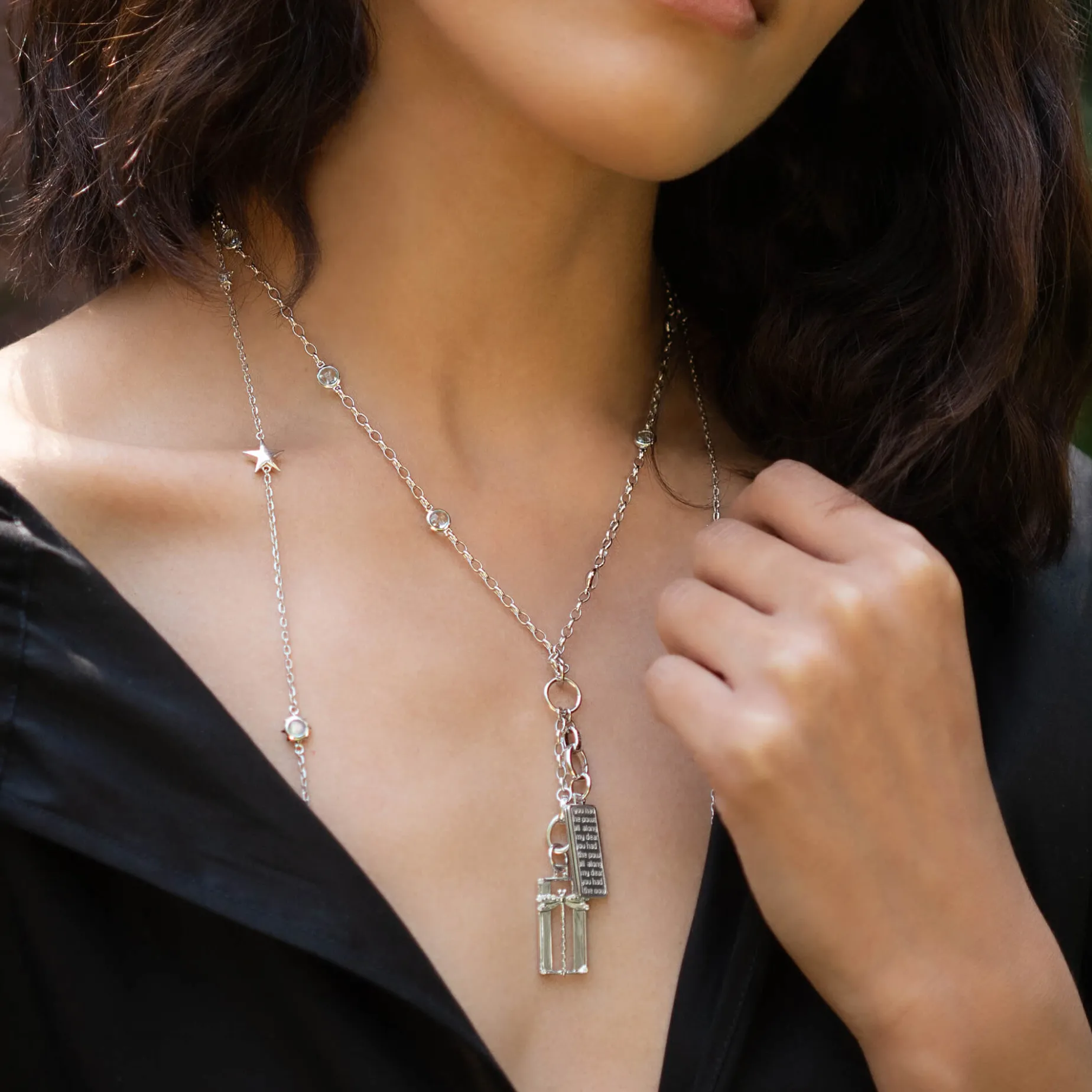 The Dragonfly Sterling Silver Medallion with Sapphires