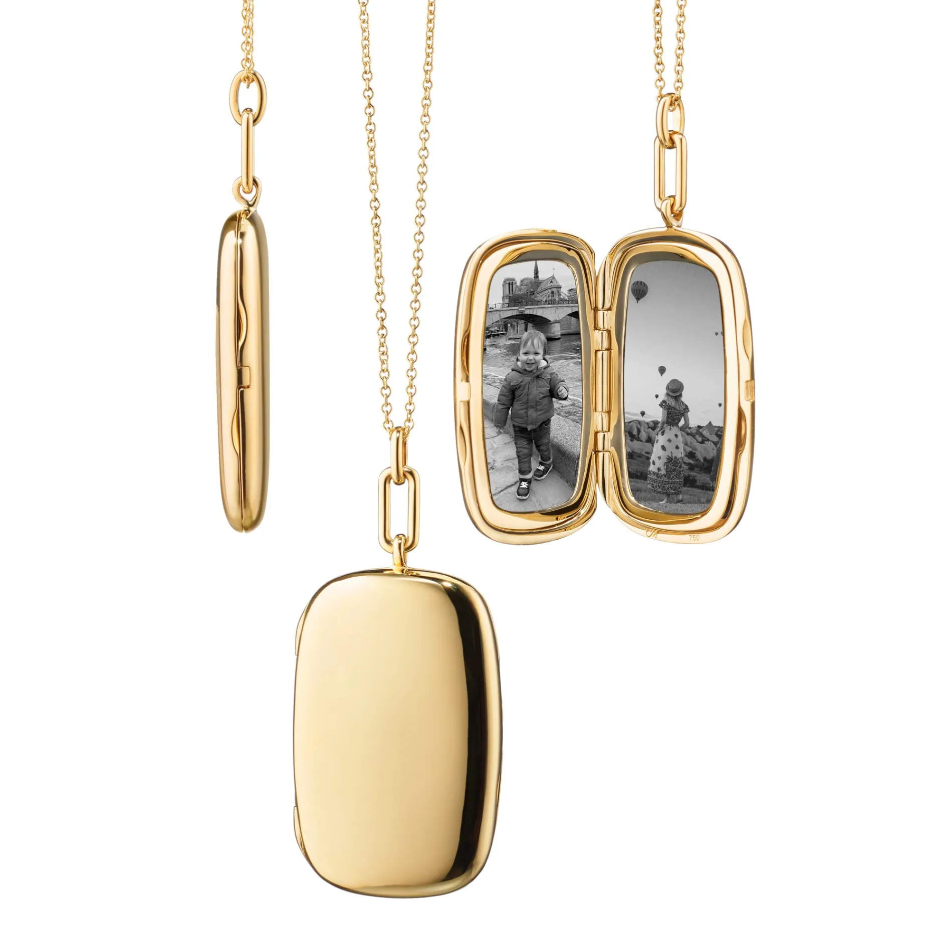 The "Finn" 18K Gold Locket Necklace