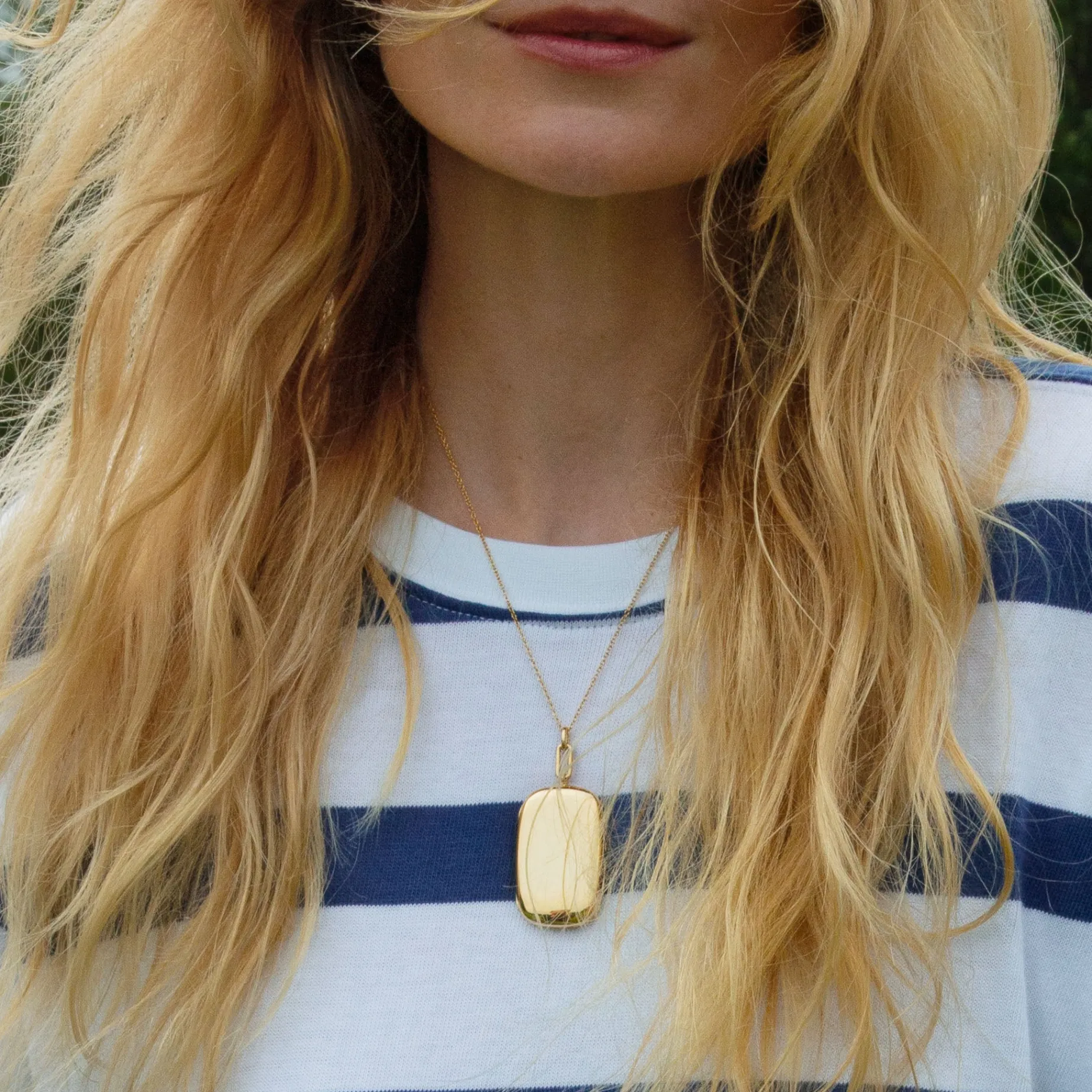The "Finn" 18K Gold Locket Necklace
