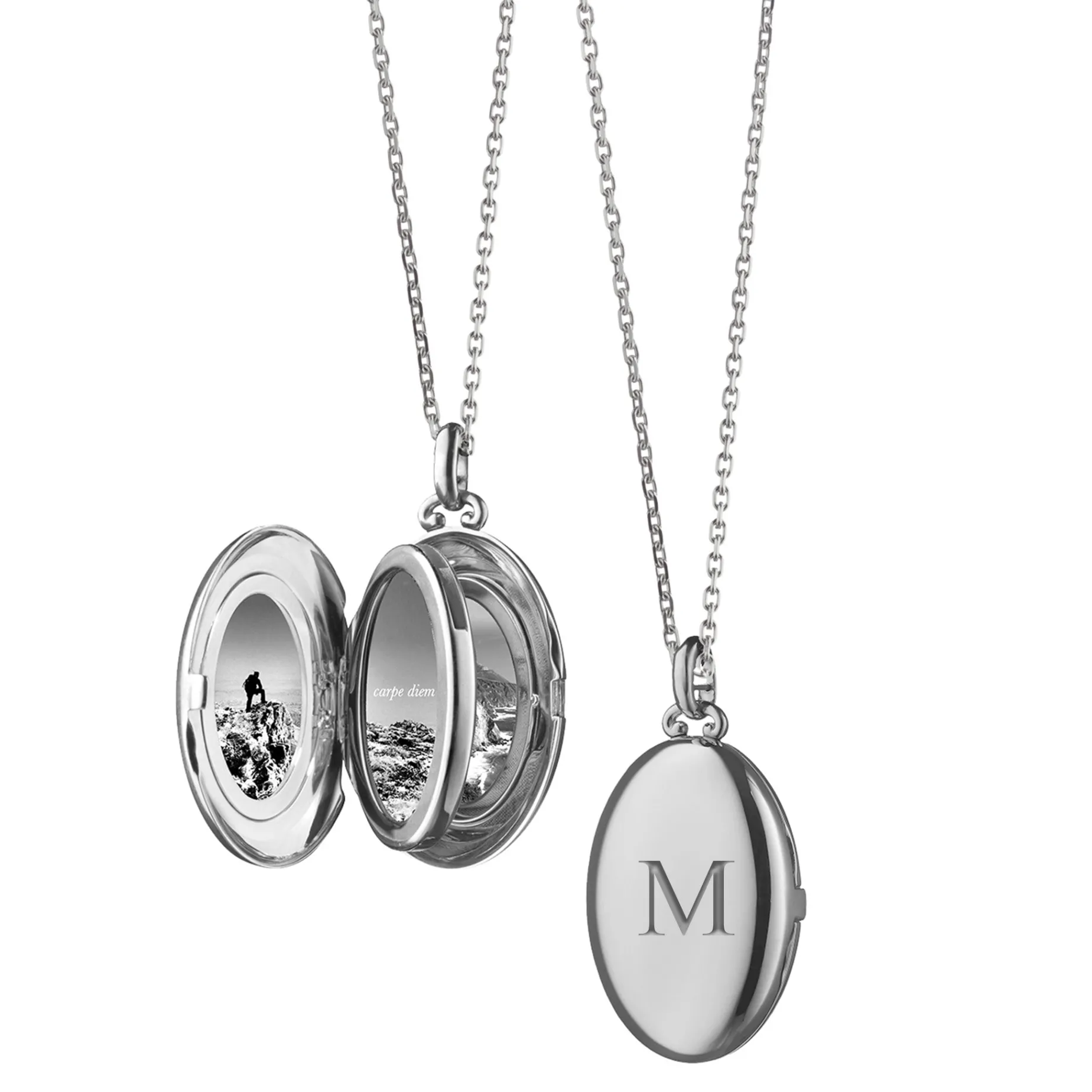 The Four Image "Midi" Engraved Locket Necklace