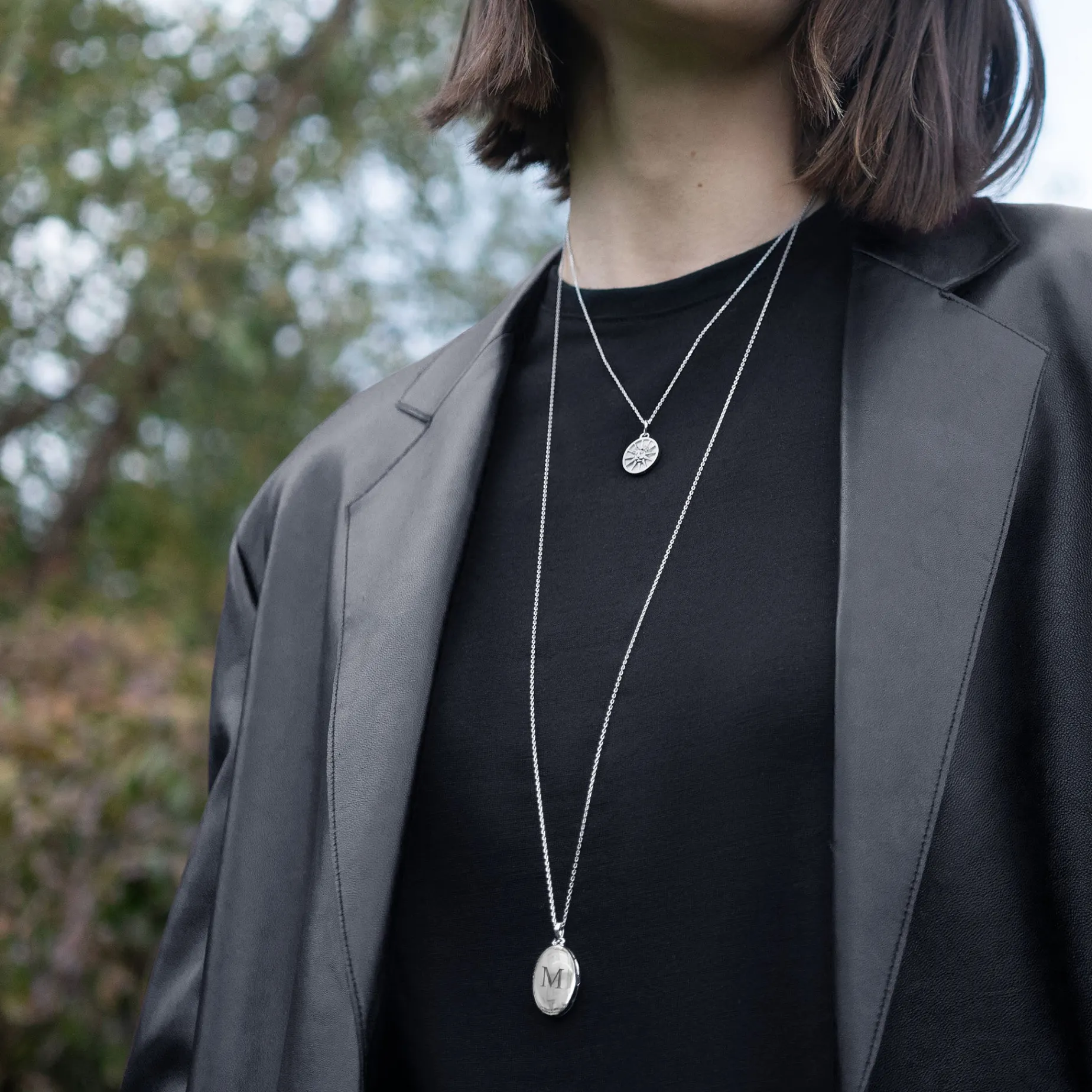 The Four Image "Midi" Engraved Locket Necklace