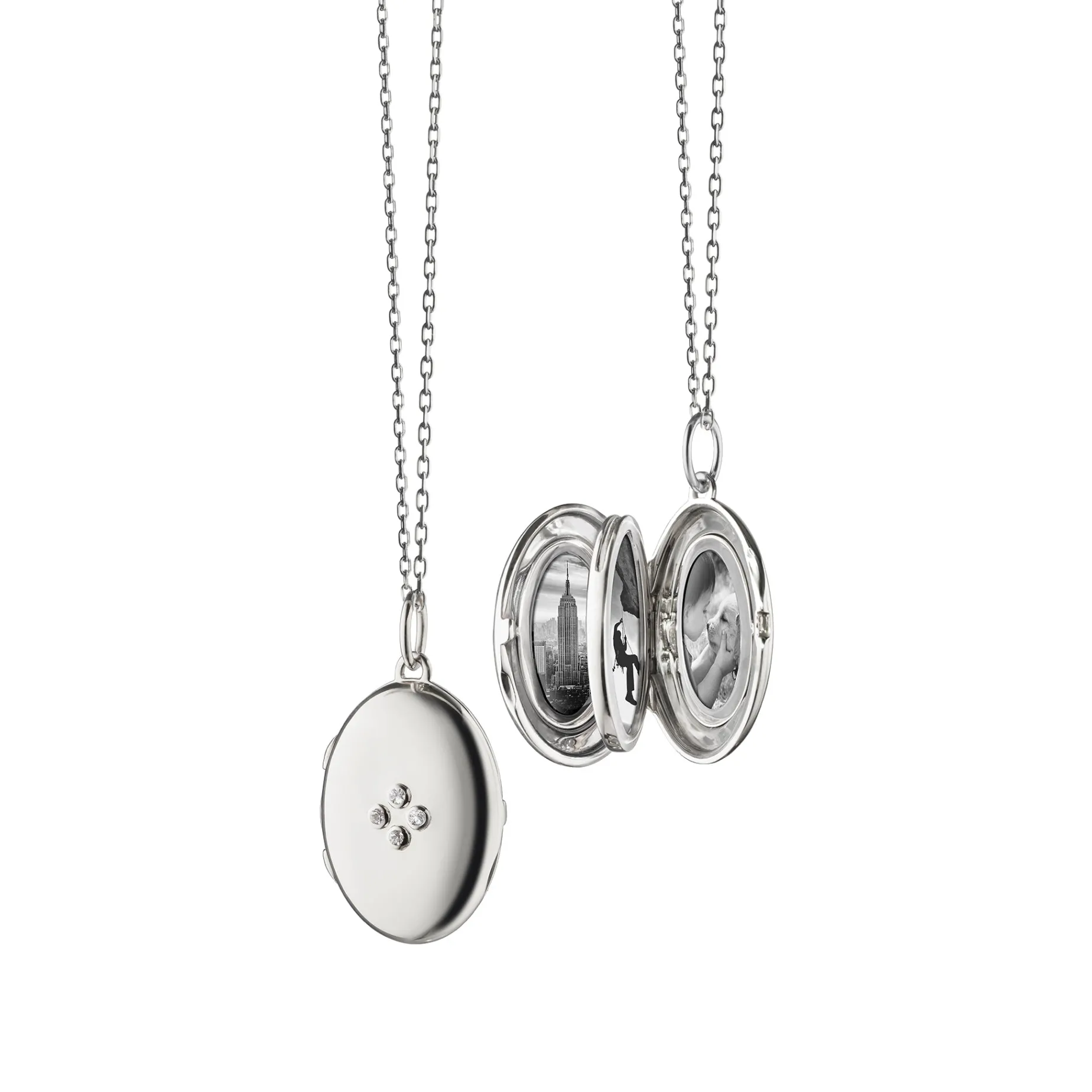 The Four Image "Midi" Locket Charm with Sapphires