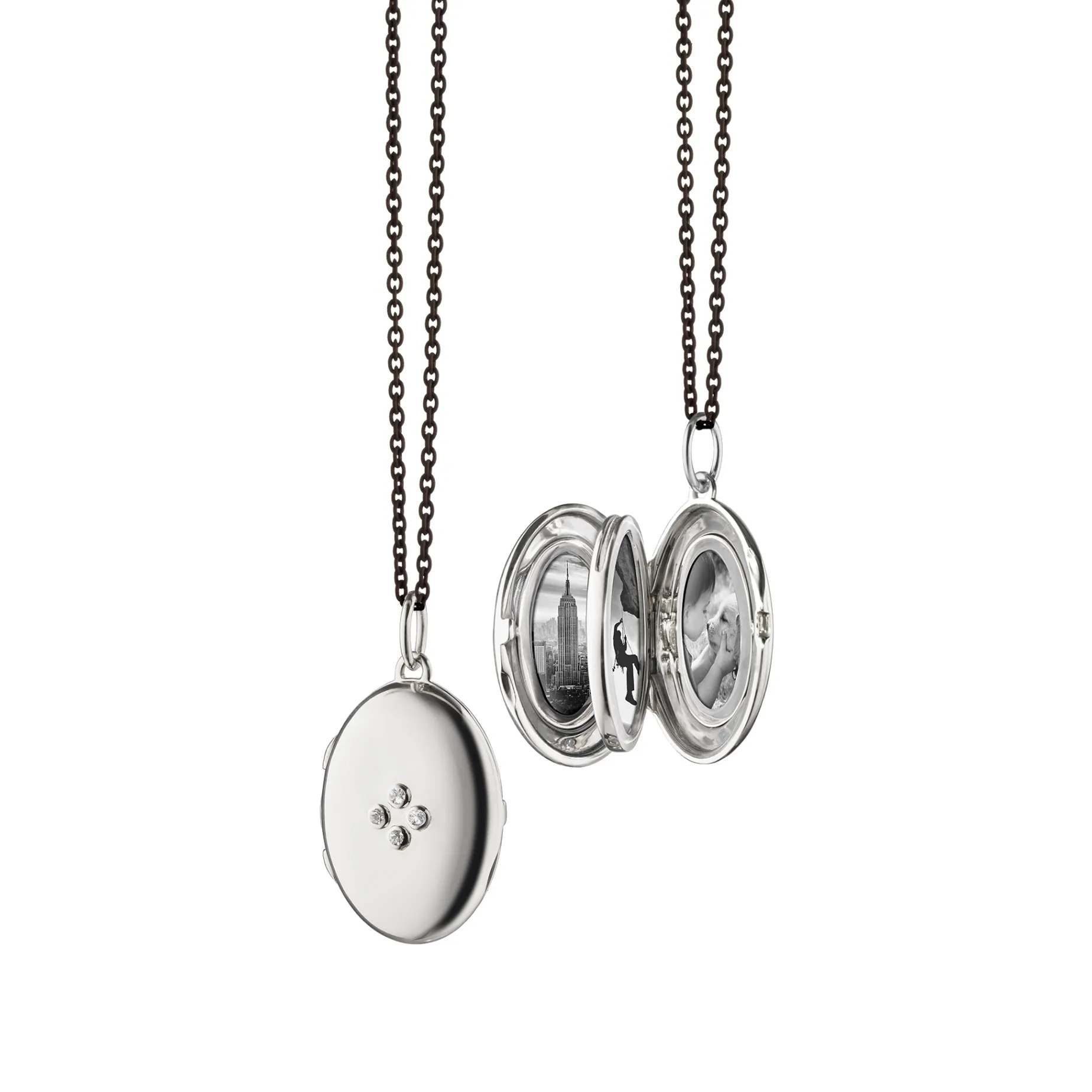 The Four Image "Midi" Locket Charm with Sapphires