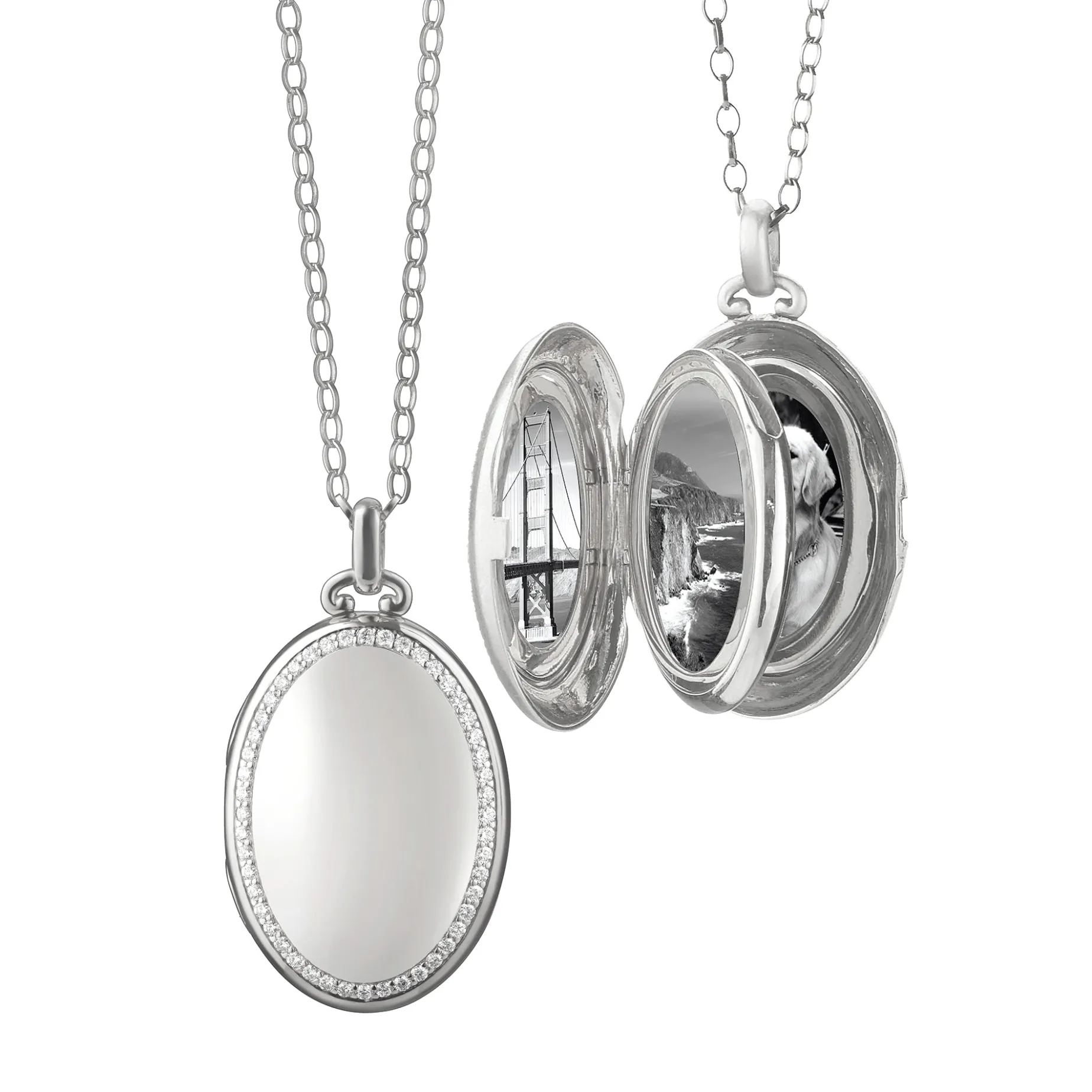 The Four Image "Premier" 18K White Gold Diamond Locket