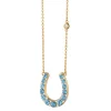 The Horseshoe Necklace with Aquamarine and Diamonds