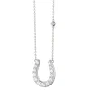 The Horseshoe Necklace with White Sapphires