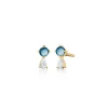 The Nebula Blue Aquamarine & Diamond Stud Earrings
