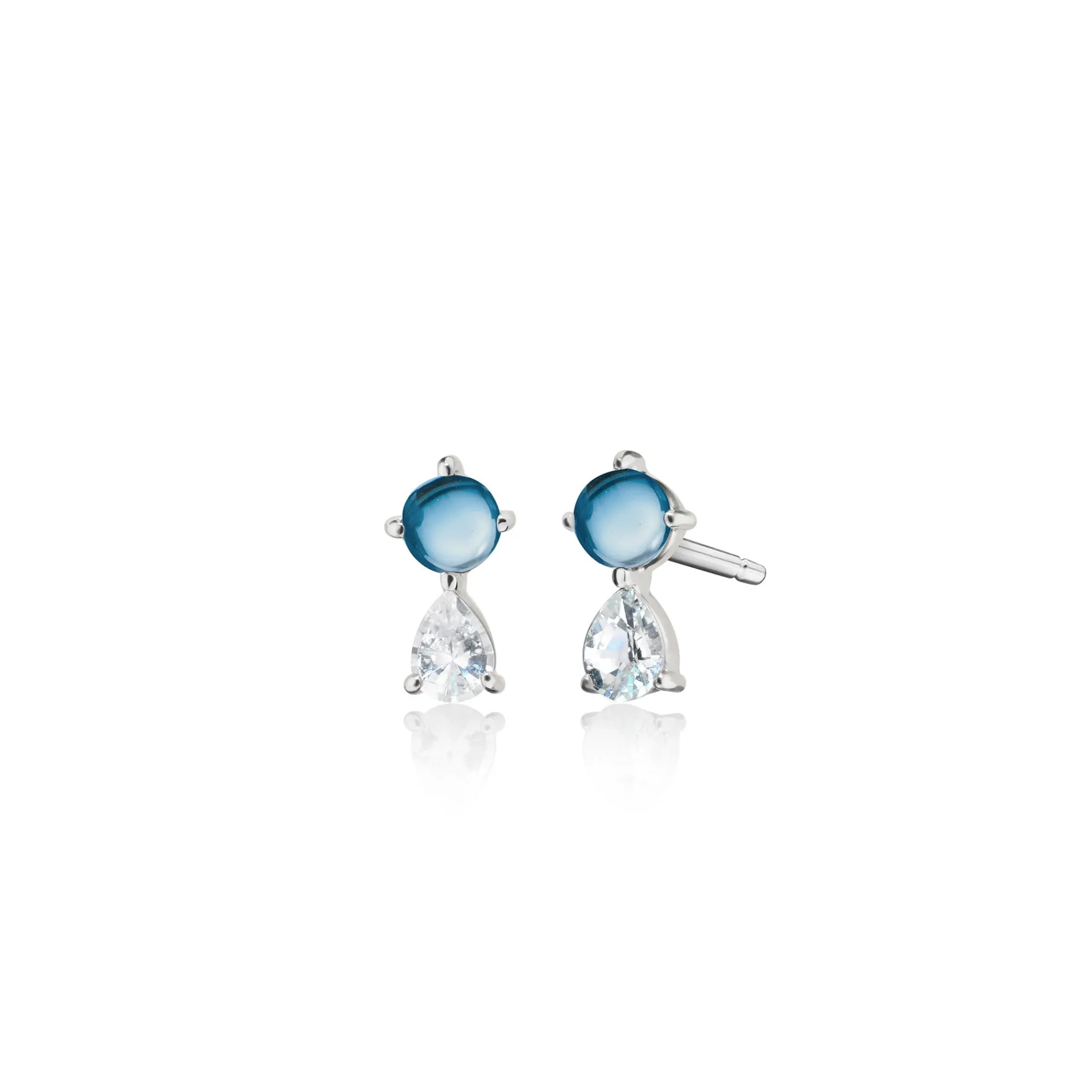 The Nebula Blue Topaz Stud Earrings