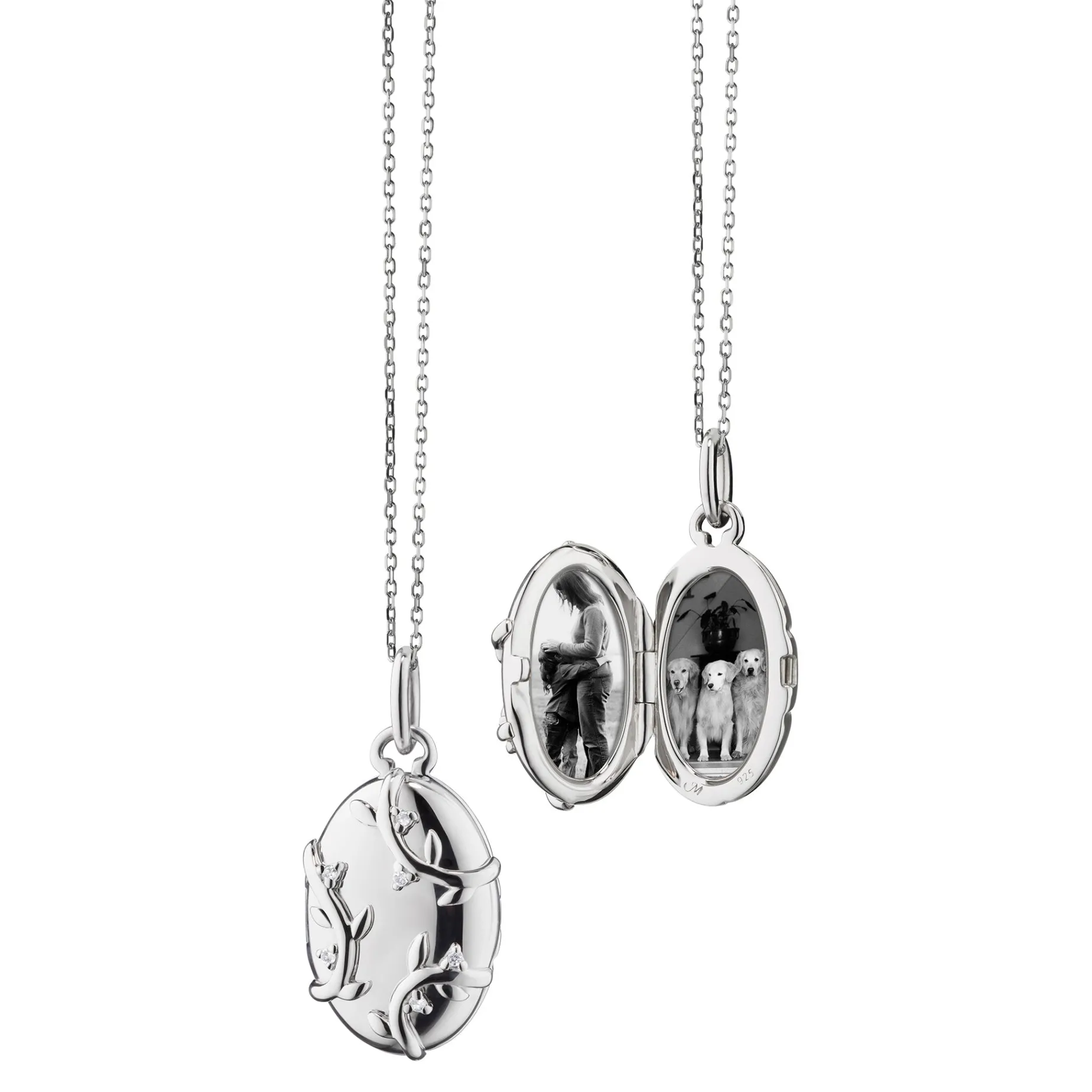 The Sterling Silver Vine Locket Necklace