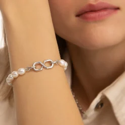 The Symbol Pearl Infinity Bracelet