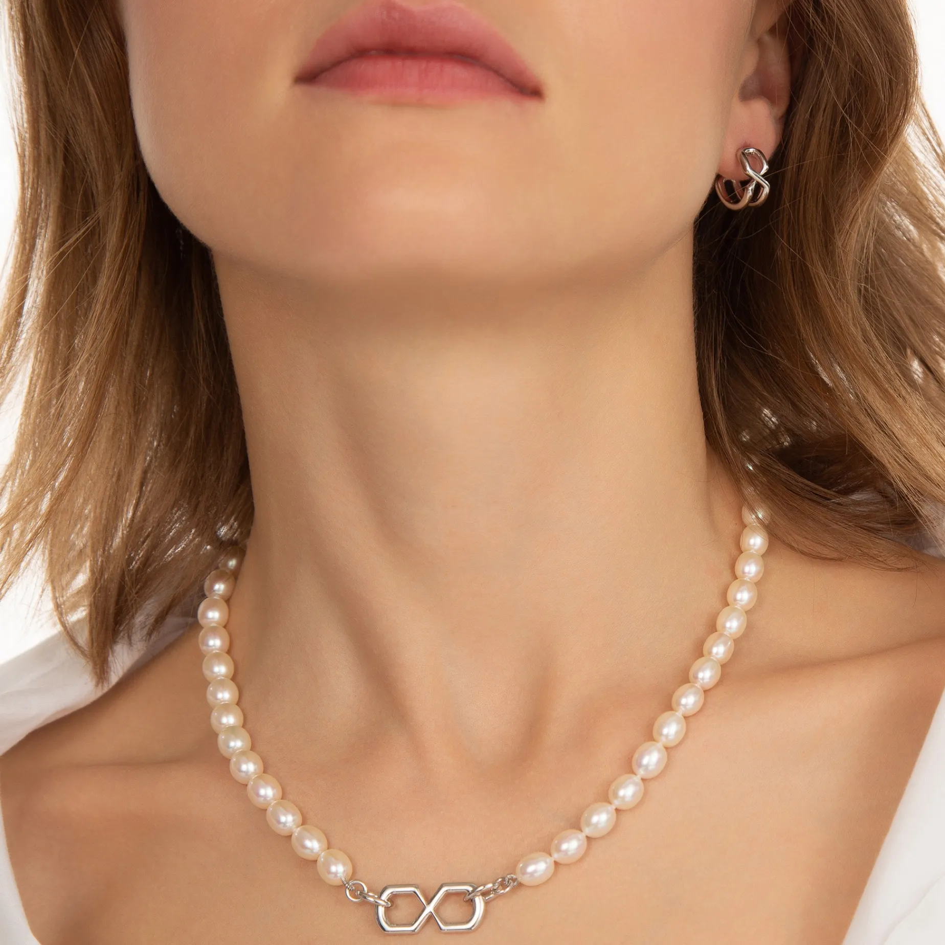 The Symbol Pearl Infinity Necklace