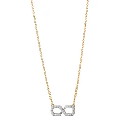 The Symbol White Diamond Infinity Necklace
