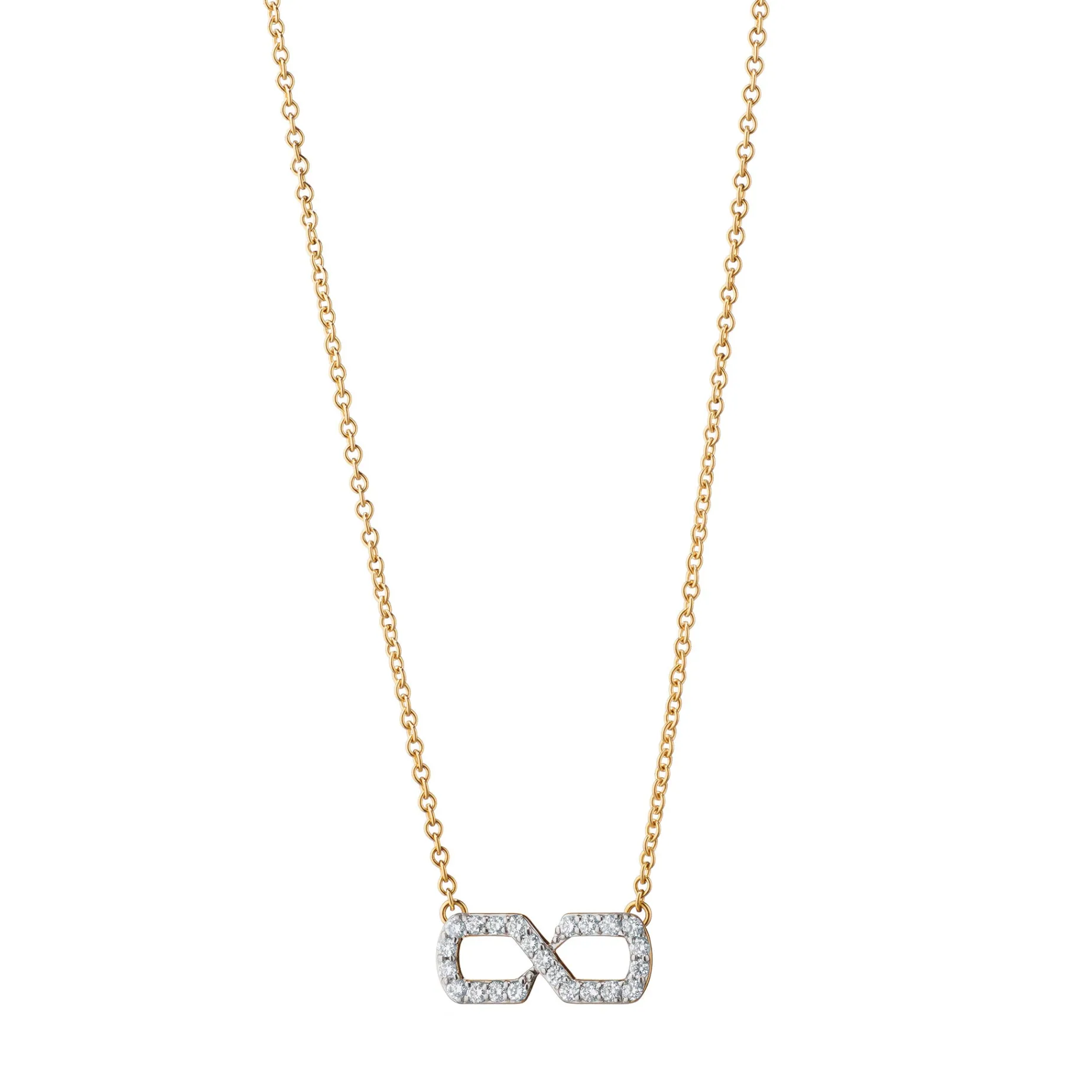 The Symbol White Diamond Infinity Necklace
