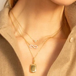 The Symbol White Diamond Infinity Necklace