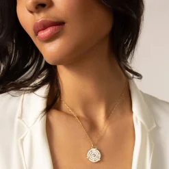 The Time is Now White Enamel Charm with Diamonds