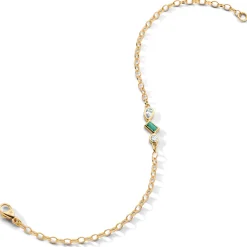 Trio Diamond and Emerald Tennis Bracelet
