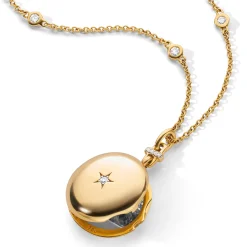 Twinkle Star 18K Gold & Diamond Locket Necklace