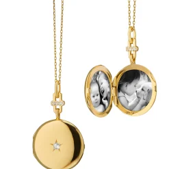 Twinkle Star 18K Gold & Diamond Locket Necklace
