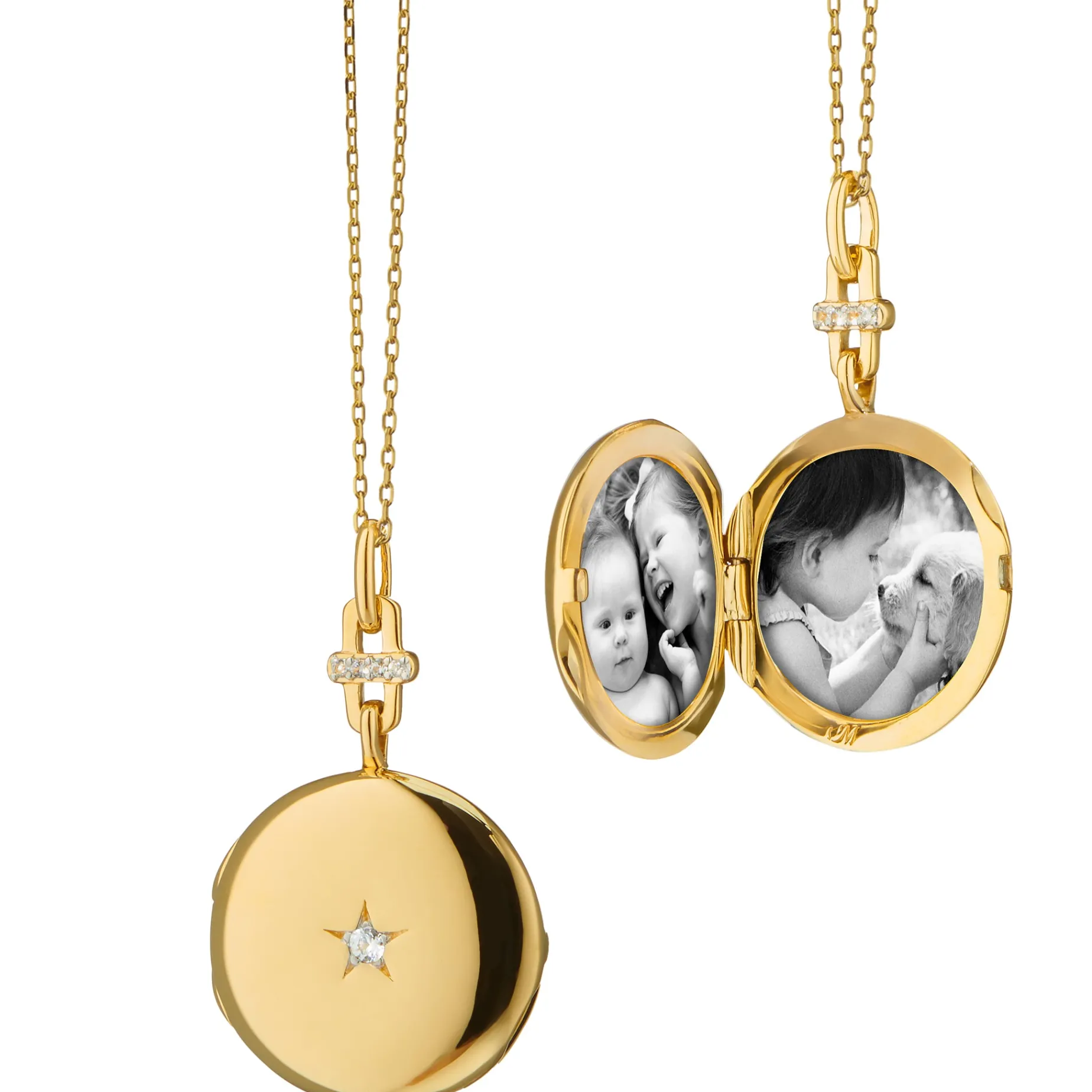 Twinkle Star 18K Gold & Diamond Locket Necklace