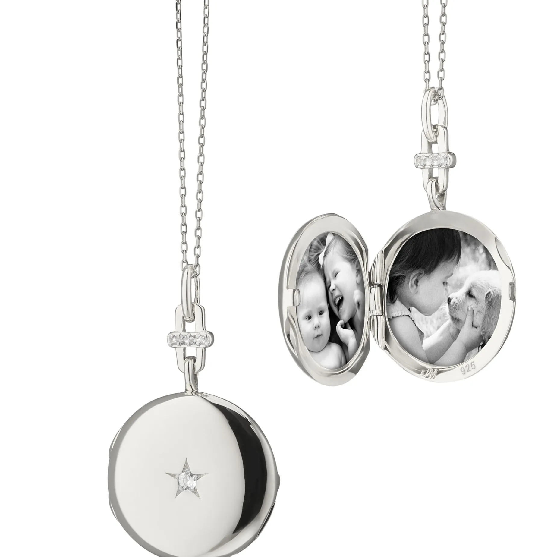 Twinkle Star Sapphire Locket Necklace