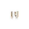 Two-Tone Infinity Huggie Earrings with Sapphires