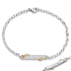 Two-Tone "Never Fear" Poesy Bracelet