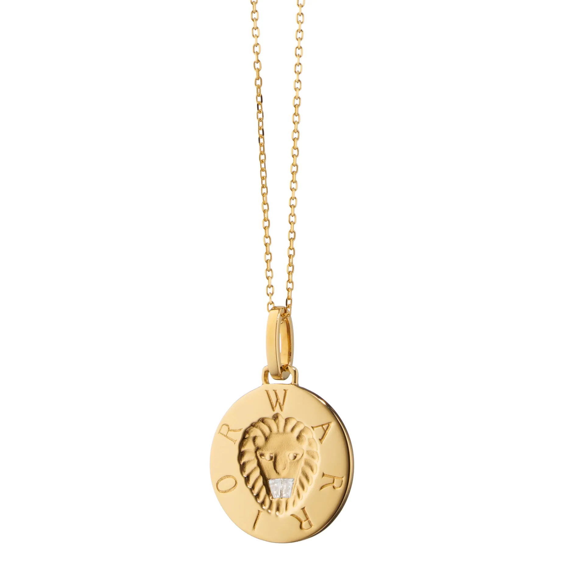 Warrior Lion 18K Gold Intaglio Charm