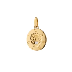 Warrior Lion 18K Gold Intaglio Charm