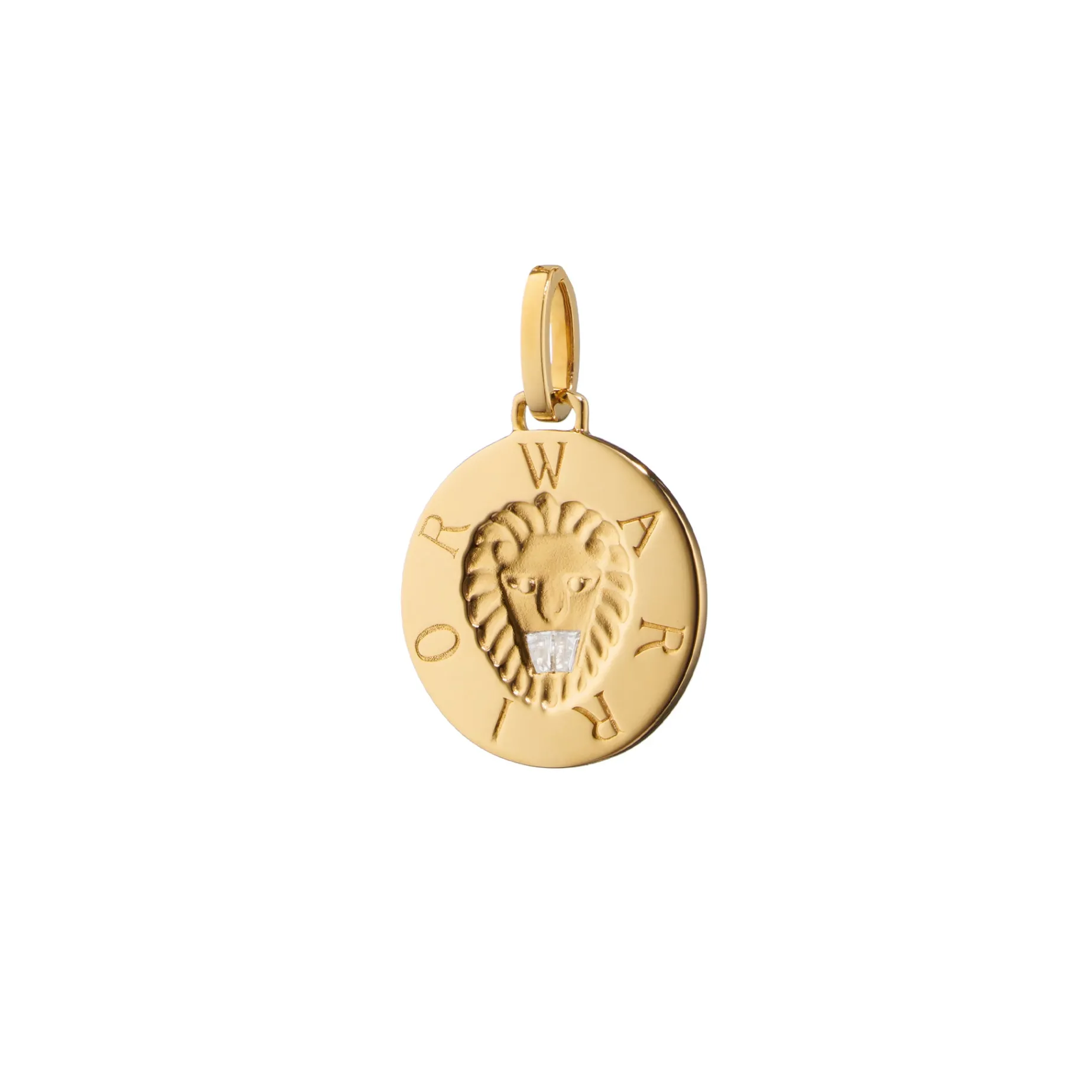 Warrior Lion 18K Gold Intaglio Charm