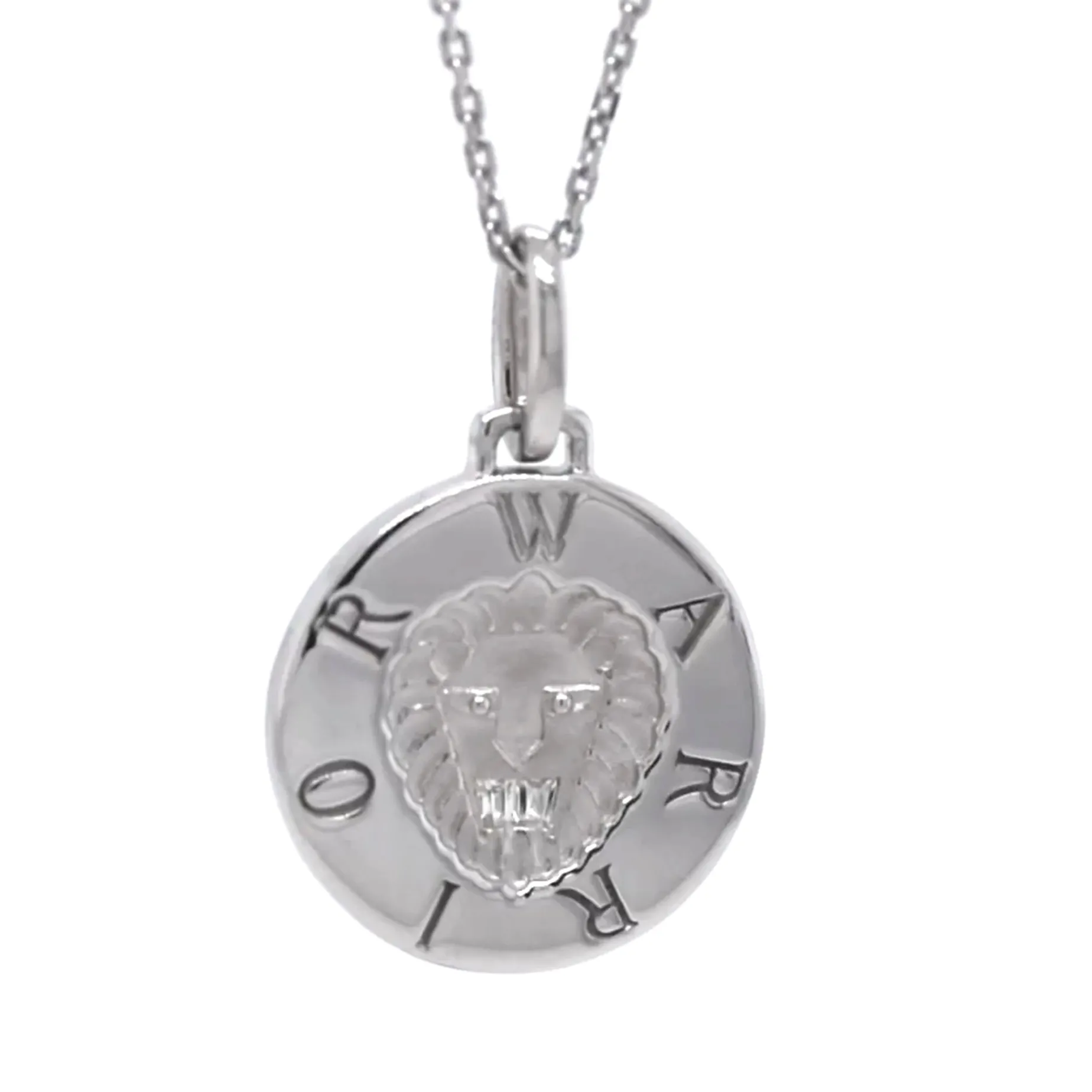Warrior Lion Sterling Silver Intaglio Charm
