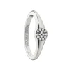“Warrior” Pavé White Sapphire Stackable Ring
