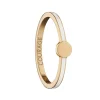White "Courage" Signet Poesy Stackable Ring