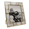 White Agate & 24K Gold Plated Photo Frame