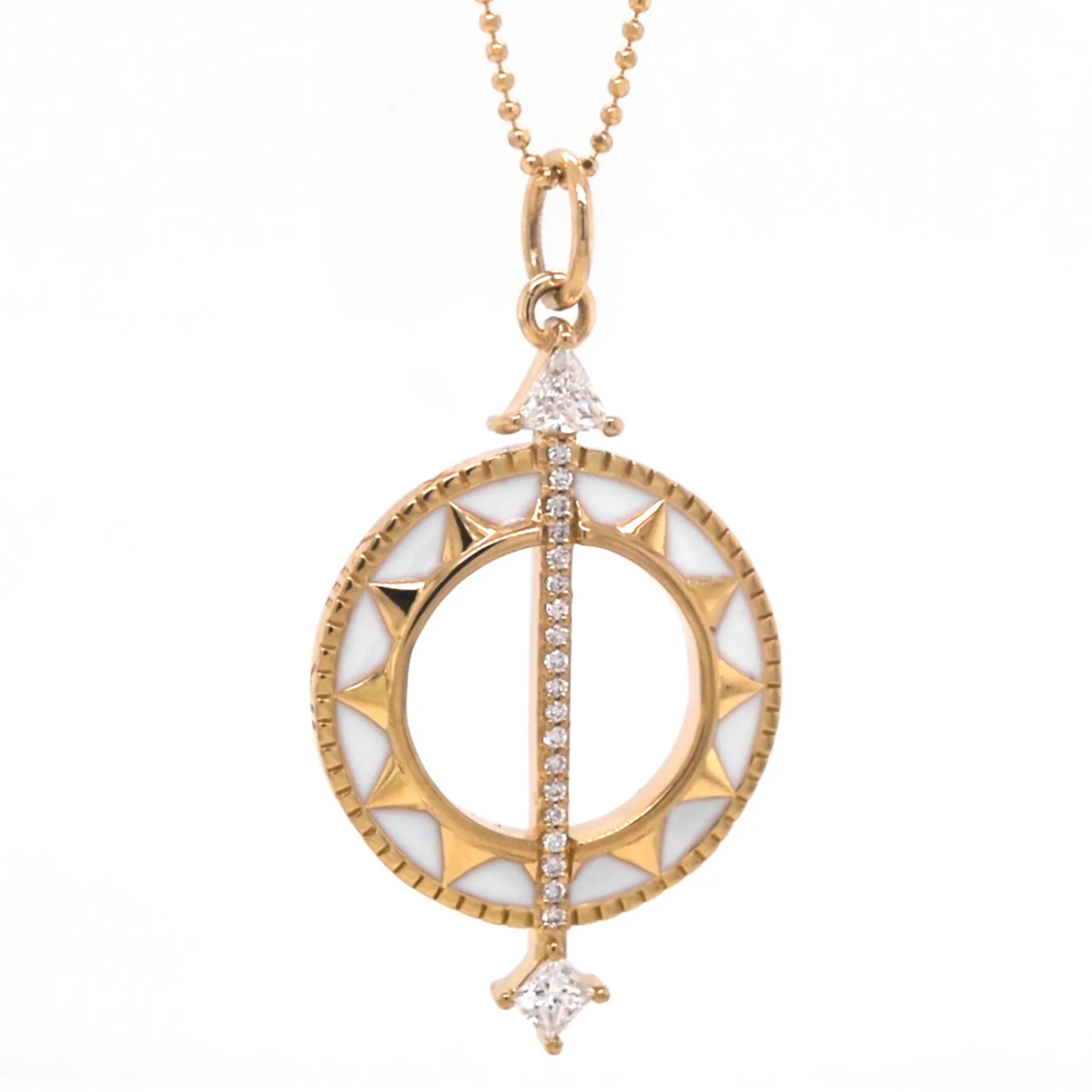White Enamel Sundial - Time is Precious