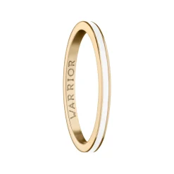 White "Warrior" Poesy Stackable Ring