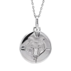 Wild Wolf Sterling Silver Intaglio Charm